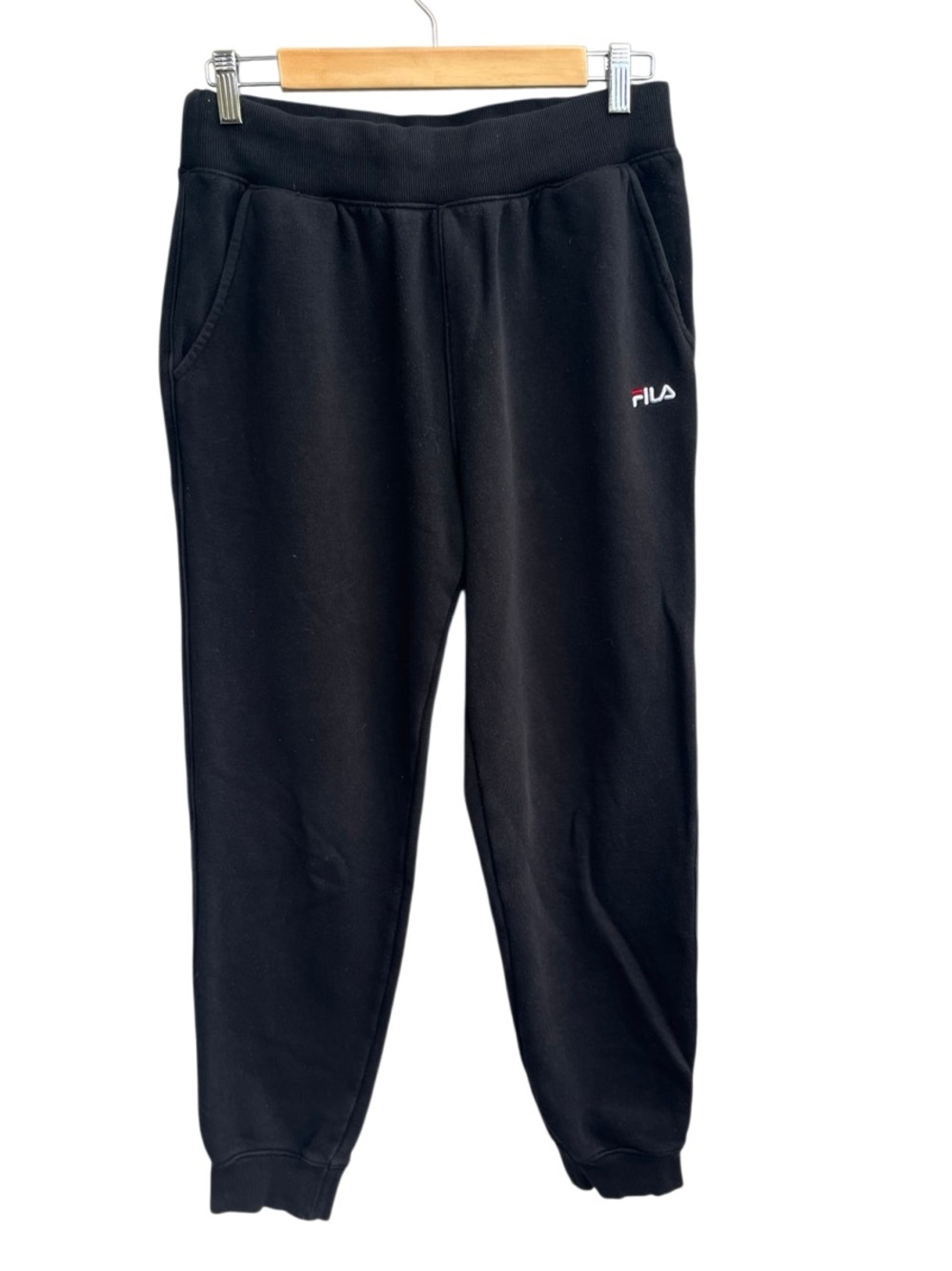 FILA Black Fleece Jogger Sweatpants Women’s Size L - Picture 3 of 13